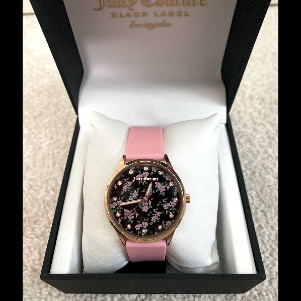 Juicy Couture Black Label Floral Pink Watch